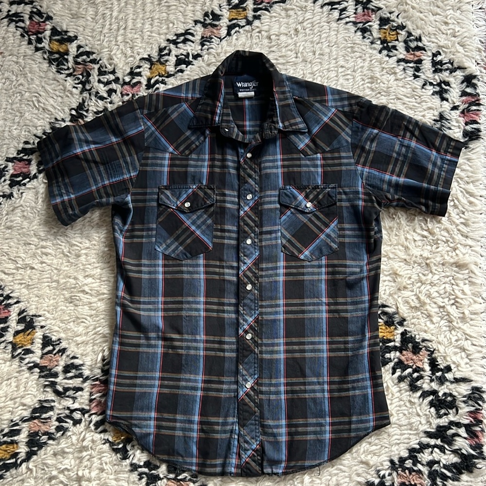 Wrangler Short Sleeve Western Pearl Snap Shirt